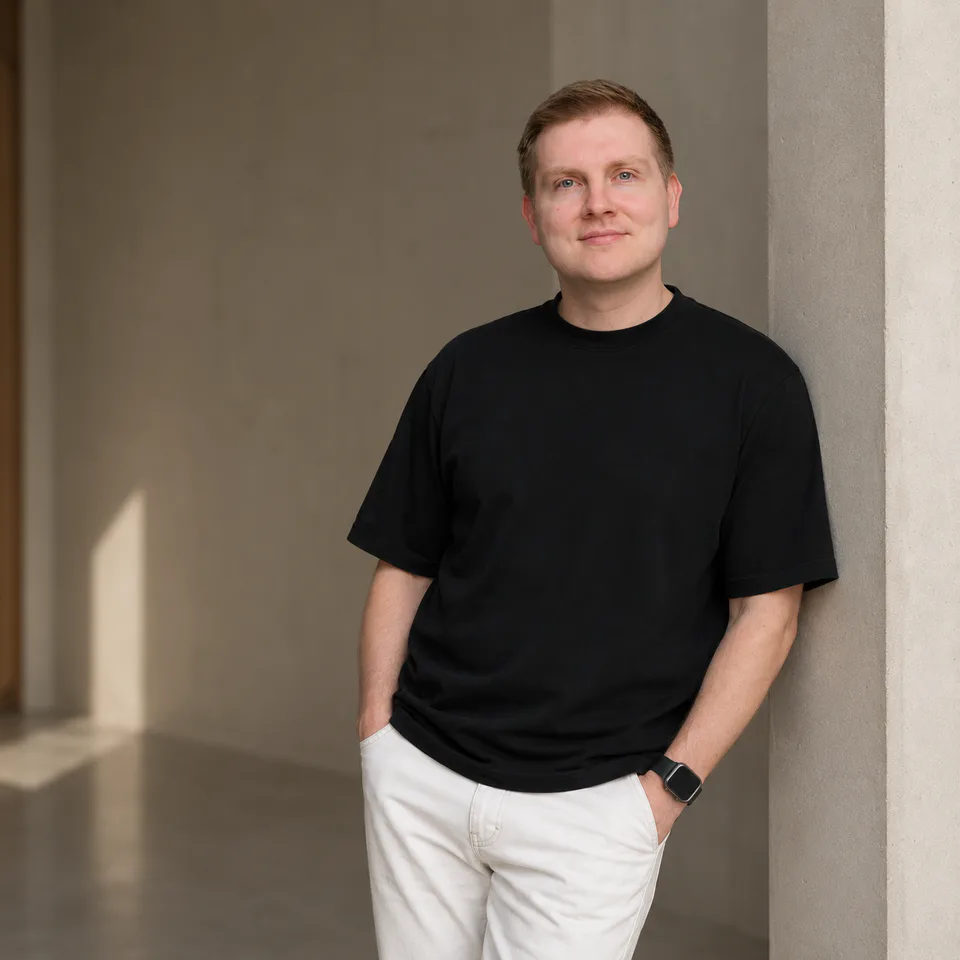 Denis Denisov in a light-filled interior
